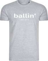 Ballin Est. 2013 - Heren Tee SS Regular Fit Shirt - Grijs - Maat XL