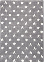 Livone - Kindervloerkleed Little Stars Grijs-Wit 120 cm x 180 cm