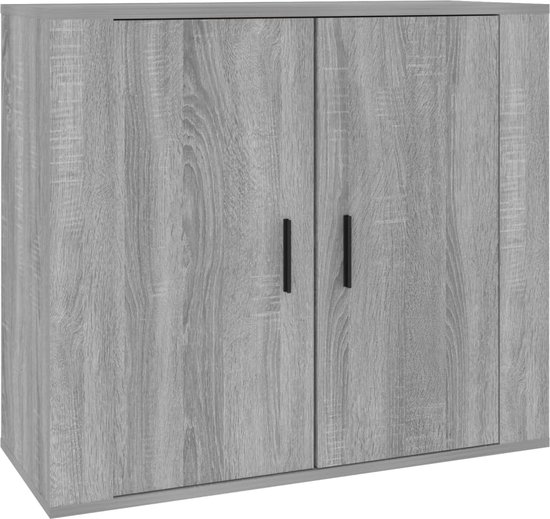 vidaXL Dressoir met lade Grijs Sonoma 73,5 x 22,5 x 53,5 cm - Kasten | Dressoirs