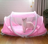 Roze Draagbare Vouw Huisdier Tent Kitten Bed Draagbare Wasbaar Tent Voor Kat Indoor Outdoor Kat Huis Cage Huis Voor Huisdieren