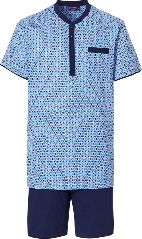 Pastunette Pyjama korte broek - 516 Blue - maat XXL (XXL) - Heren Volwassenen - Katoen/Modal- 33231-600-4-516-XXL