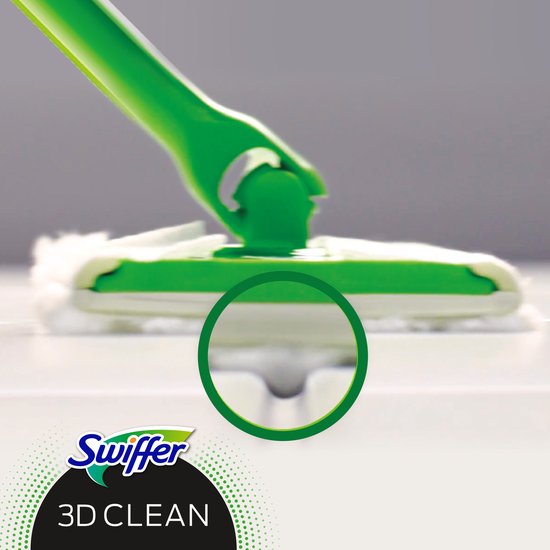 Swiffer Vloerreiniger 3D Clean Starterskit - 1 Vloerreiniger + 4 Droge En 2 Vochtige Vloerdoekjes - Swiffer