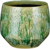 Mica Decorations Harris Bloempot - 25x25x22 cm - Keramiek - Groen