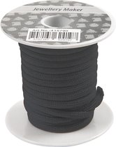 Polyester koord. zwart. dikte 4 mm. 5 m/ 1 rol