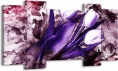 Peinture sur toile Tulipes | Violet, blanc, rose | 120x65 5 Liège