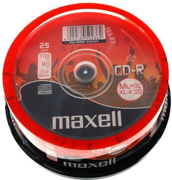Maxell CD-R Music XL-II 80 Spindel 25 700MB | bol