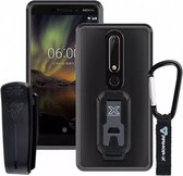 Armor X BX-Series Nokia 6 (2018) Robuust Hoesje Transparant Zwart