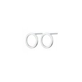 Joboly Trendy minimalistische open cirkel oorbellen - Dames - Zilverkleurig