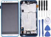 Origineel LCD-scherm en digitizer volledige montage met frame voor HTC Desire 620 (wit + blauw)