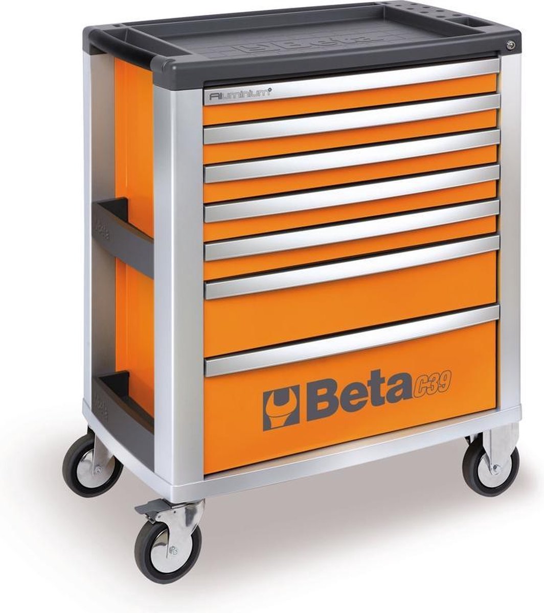 Beta C39/7 Gereedschapswagen met 7 laden - Oranje leeg