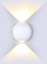 LED wandlamp 6 Watt 3000K tweezijdig oplichtend IP65 witte Globe
