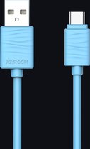 JOYROOM JR-S118 1 m 2,4 A Type C naar USB Snel oplaadkabel Oplaadkabel, voor Samsung / Huawei P9 / Xiaomi 5 / Meizu Pro 5 / LG / HTC en andere smartphones (blauw)