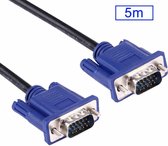 Hoge kwaliteit VGA 15 Pin mannetje naar VGA 15 Pin mannetje kabel voor LCD Monitor / Projector  Lengte: 5 meter (zwart)
