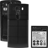 Voor LG V10 / H968 BL-45B1F 3.85V / 6500mAh Li-ionbatterij met hoge capaciteit en vervanging van de achterklep (zwart)