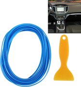 5 m flexibele trim voor diy auto auto-interieur molding trim decoratieve lijn strip met film schraper (baby blauw)