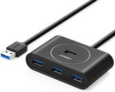 UGREEN draagbare Super Speed ​​4-poorten USB 3.0 HUB-kabeladapter, niet-ondersteunde OTG, kabellengte: 2 m (zwart)