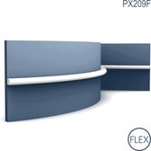Wandlijst Orac Decor PX209F MODERN RIBBON Sierlijst flexibel Lijstwerk modern design wit 2 m
