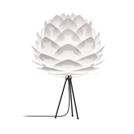 Lampe de table Umage Silvia blanc - Medium Ø 50 cm + Trépied noir