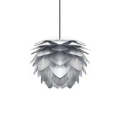 Umage Silvia Medium hanglamp brushed steel - met koordset zwart - Ø 50 cm