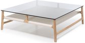 Gazzda Fawn Coffee Table - Houten salontafel - Whitewash - L90 x B90 x H30 cm