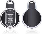 Autosleutel hoesje - TPU Sleutelhoesje - Sleutelcover - Autosleutelhoes - Geschikt voor Mini - zwart - C3 - Auto Sleutel Accessoires gadgets - Kado Cadeau man - vrouw