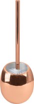 MSV Toilet/WC-borstel houder Kymi - keramiek - rose goud - 39 x 12 cm