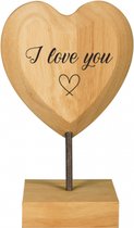 Valentijn - Wooden Heart - I love you - Lint: Speciaal voor jou - Cadeauverpakking