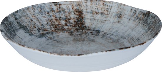 PTMD Kaylaa Schaal - 20 x 20 x 3 cm - Porselein - Creme