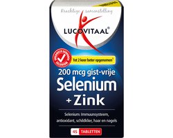 Lucovitaal Selenium Zink tabletten Supplement - 45 tabletten