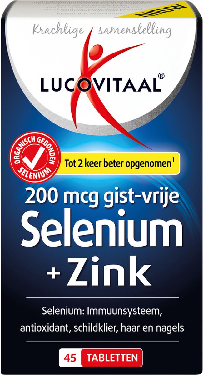 Goedkoopste Lucovitaal Selenium Zink tabletten Supplement - 45 tabletten