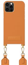 ideal of sweden athena necklace case geschikt voor Apple iphone 12/12 pro orange sorbet