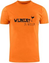 Wijntje? Ik Willem Oranje T-shirt | Koningsdag | wijn | wijnen | Unisex