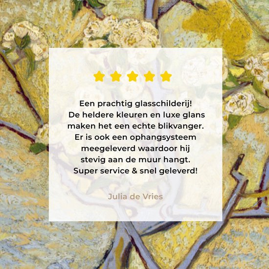 Peinture sur verre - Poirier en fleur - Vincent van Gogh - 40x80 cm - Peintures sur Verre Peintures - Photo sur Glas