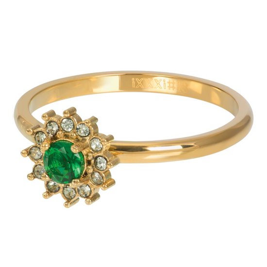 iXXXi-Fame-Lucia Small Emerald-Goud-Dames-Ring (sieraad)-17mm