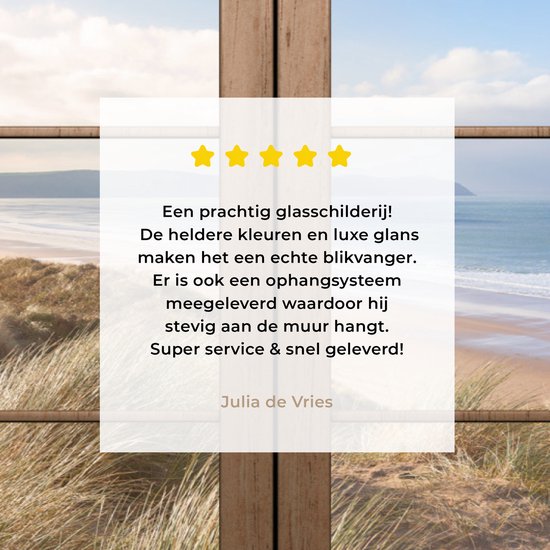 Peinture sur Verre - Transparent - Plage - Bois - 30x20 cm - Peintures sur Verre Peintures - Photo sur Glas