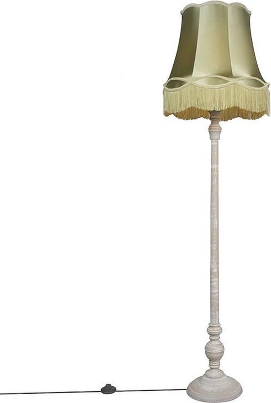 huis bedreiging Vaderlijk QAZQA Classico - Retro Vloerlamp | Staande Lamp met kap - 1 lichts - H 1750  mm - Groen... | bol.com