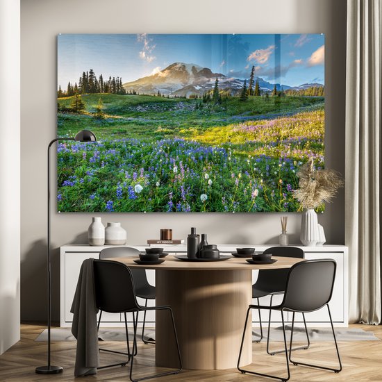 Peinture sur Verre - Berg - Fleurs - Printemps - 150x100 cm - Peintures sur Verre Peintures - Photo sur Glas