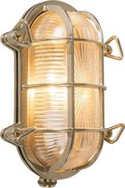 QAZQA nautica - Landelijke Plafondlamp en wandlamp voor buiten - 1 lichts - D 105 mm - Goud/messing -  Woonkamer | Slaapkamer | Keuken
