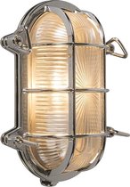 QAZQA nautica - Landelijke Plafondlamp en wandlamp voor buiten - 1 lichts - D 105 mm - Chroom -  Woonkamer | Slaapkamer | Keuken