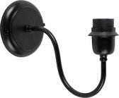 QAZQA combi - Retro Wandlamp voor binnen - 1 lichts - Ø 200 mm - Zwart - Woonkamer | Slaapkamer | Keuken