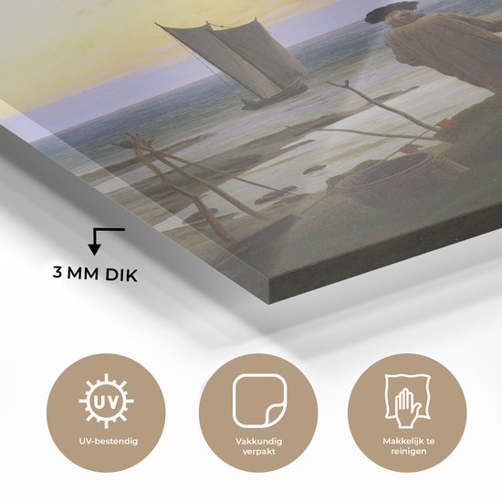 MuchoWow® Peinture sur verre - Les Stades de la vie humaine - Caspar David Friedrich - 50x50 cm - Peintures sur verre acrylique - Photo sur Glas