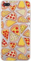 GadgetBay Transparant Pizza hoesje iPhone 7 Plus 8 Plus case cover doorzichtig