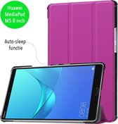 3-Vouw sleepcover hoes - Huawei MediaPad M5 8.4 inch - paars