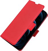 iPhone 14 hoesje Bookcase Slim Magneet Rood