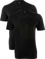 OLYMP t-shirts (2-Pack) - V-Hals - zwart -  Maat L