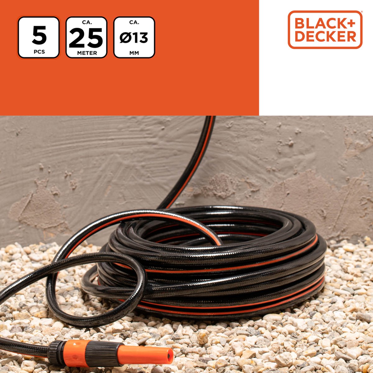 BLACK+DECKER Tuinslang 25m - Betrouwbaar & Stevig thumbnail 5