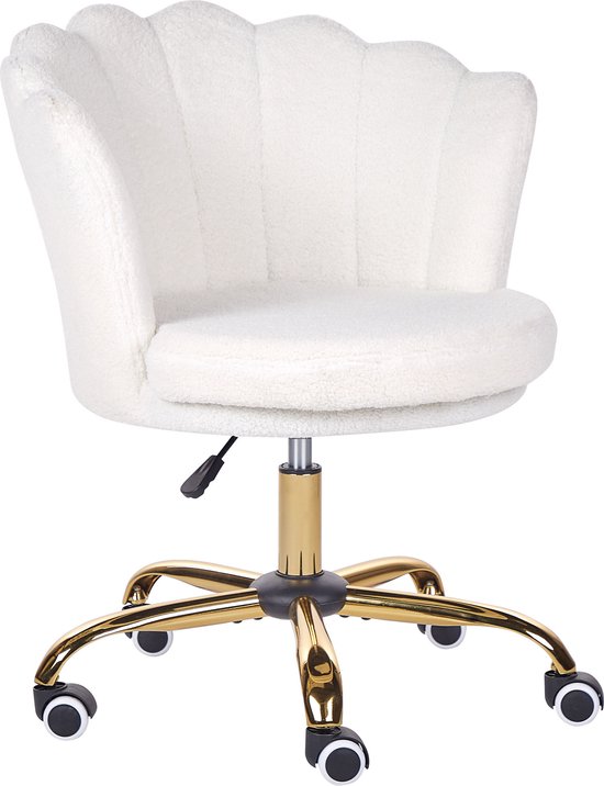 BELIANI MONTICELLO - Bureaustoel - Wit - Bouclé - BELIANI - €149,99