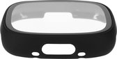 zwarte hoes met gehard glas geschikt voor FitBit Versa 4 en FitBit Sense 2