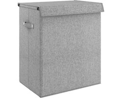 vidaXL - Wasmand - inklapbaar - 51x34,5x59 - cm - kunstlinnen - grijs