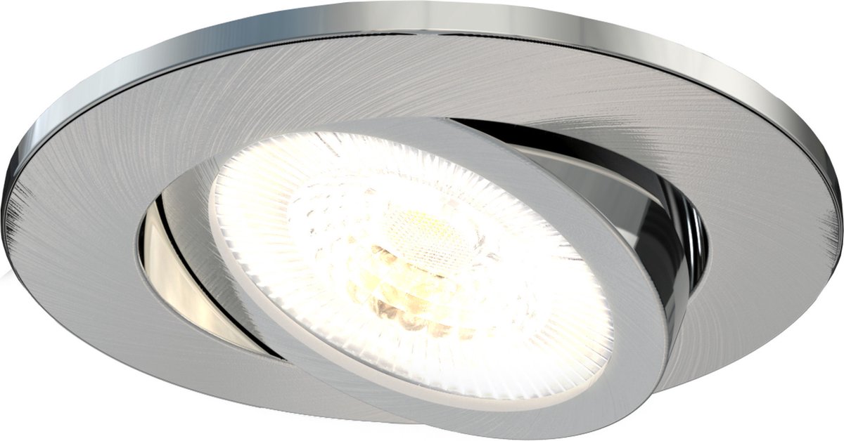 Ledvion - LED Inbouwspot - RVS - Dimbaar - 7W - IP65 - CCT - COB - Ø90mm